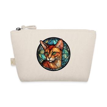 Abessinierkatze Rasse Aquarellglas - Bio-Täschchen - Natur - Vorne