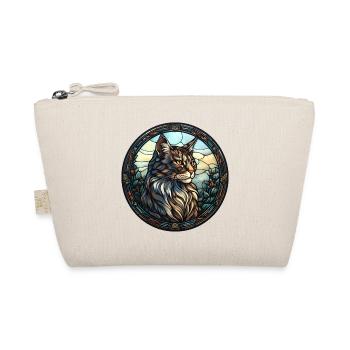 American Bobtail Cat Breed Watercolor Glass - Organic Pouch - nature - Front