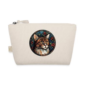 American Wirehair Cat Breed Watercolor Glass - Organic Pouch - nature - Front