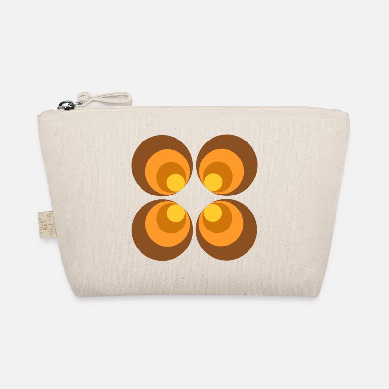 70s Flower Pattern Organic Pouch