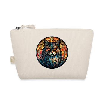 Cymric Katzenrasse Aquarellglas - Bio-Täschchen - Natur - Vorne