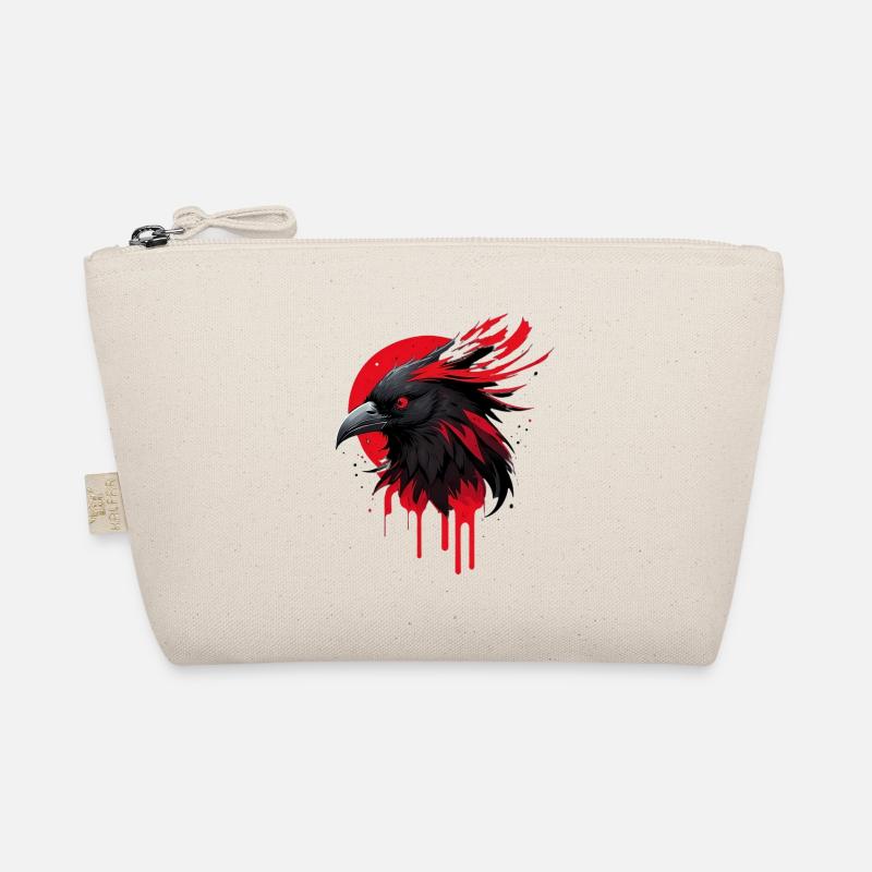 Fantasy bird red-black Organic Pouch