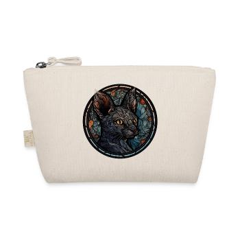 Lykoi Katzenrasse Aquarellglas - Bio-Täschchen - Natur - Vorne