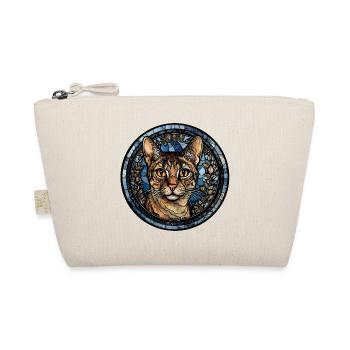 Savannah Cat Breed Watercolor Glass - Organic Pouch - nature - Front