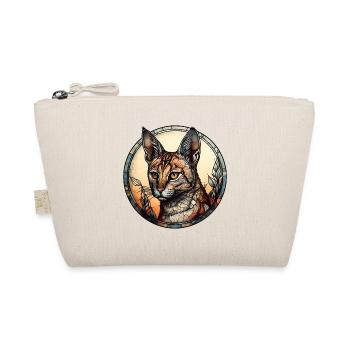 Savannah Cat Breed Watercolor Glass - Organic Pouch - nature - Front