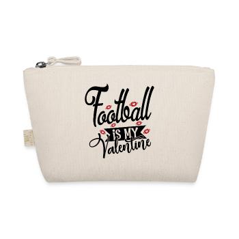 Football Is My Valentine - American Football - Bio-Täschchen - Natur - Vorne