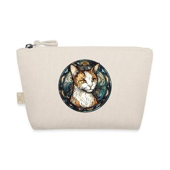 Singapura Katzenrasse Aquarell Glasmalerei - Bio-Täschchen - Natur - Vorne
