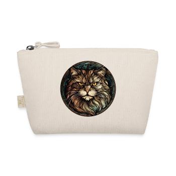 Sibirische Katzenrasse Aquarell Glasmalerei - Bio-Täschchen - Natur - Vorne