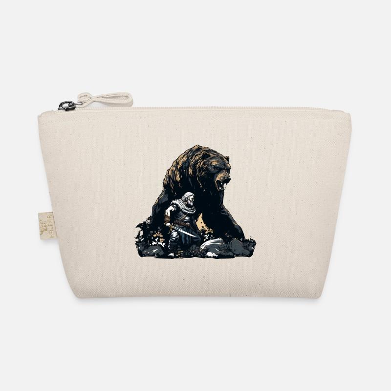 Vikings with a huge bear Organic Pouch