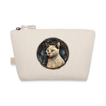 Thailändische Katzenrasse Aquarell Glasmalerei - Bio-Täschchen - Natur - Vorne