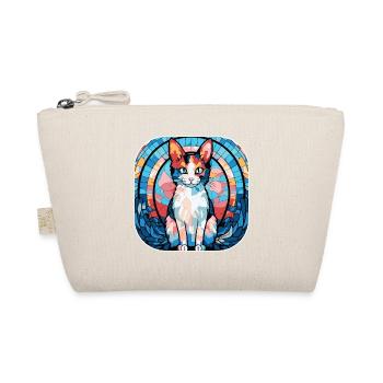 Buntes Aquarell der japanischen Bobtail-Katzenrasse - Bio-Täschchen - Natur - Vorne