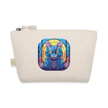 Colorful Chartreux Cat Breed Watercolor Painting - Organic Pouch - nature - Front