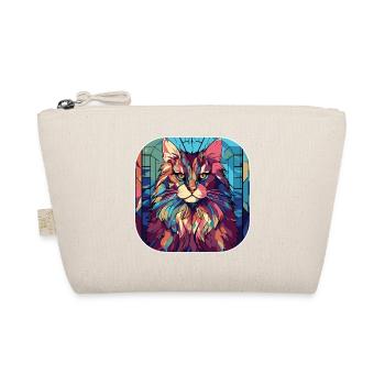 Aquarelle colorée de race de chat de forêt norvégienne - Trousse biologique - nature - Devant