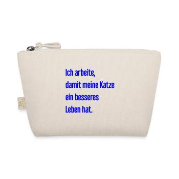 Für ein besseres Katzenleben arbeite ich! - Bio-Täschchen - Natur - Vorne