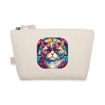 Peinture colorée à l’aquarelle de race de chat écossais pli - Trousse biologique - nature - Devant