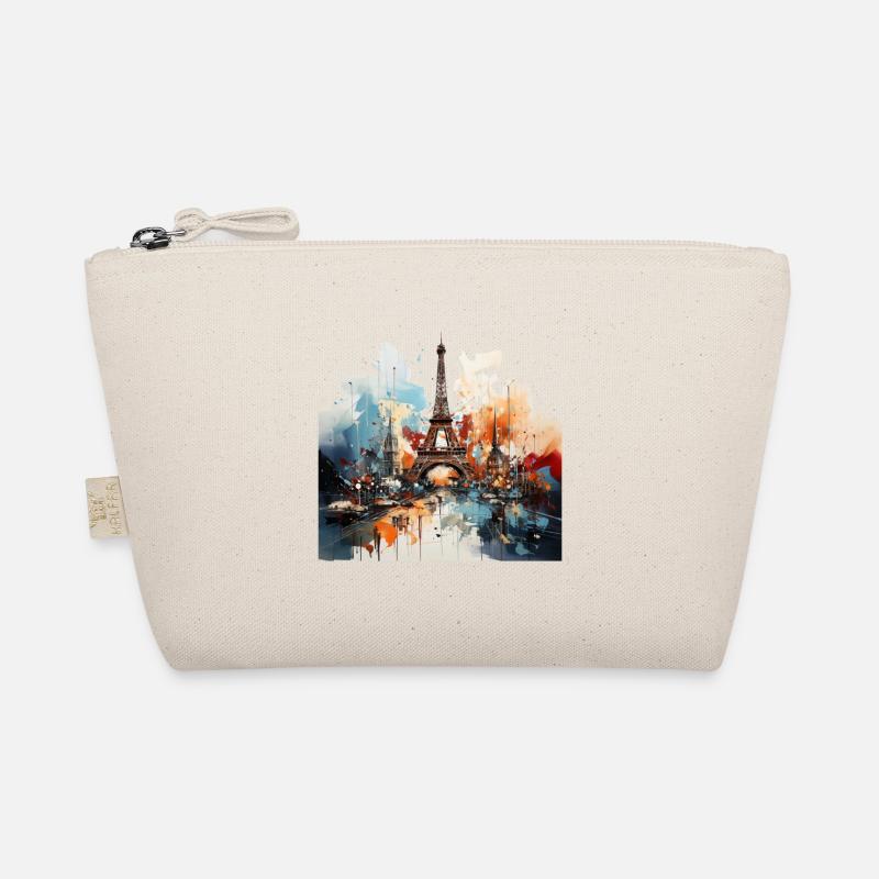 Faszinierendes abstraktes Gemälde des Eiffelturms Bio-Täschchen