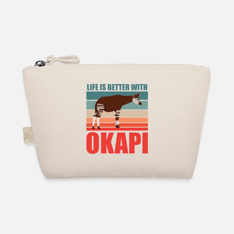 Okapi im Einklang mit der Natur - Bio-Täschchen - Natur