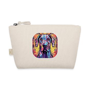 Bunte Deutsche Dogge Hunderasse Aquarellglas Pai - Bio-Täschchen - Natur - Vorne