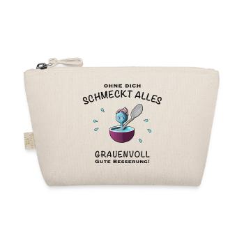 Gute Besserung! Ohne dich schmeckts grauenvoll - Bio-Täschchen - Natur - Vorne