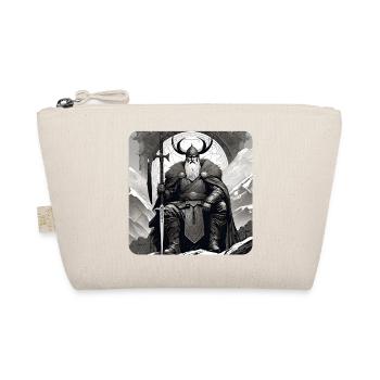 Proud Viking with Horns Helmet - Organic Pouch - nature - Front