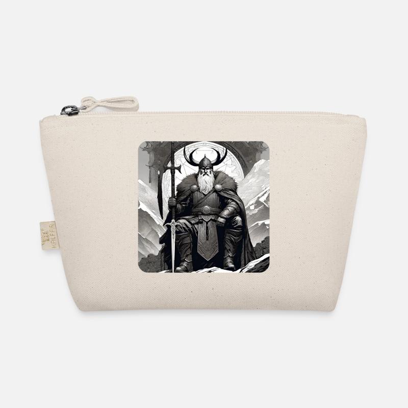 Proud Viking with Horns Helmet Organic Pouch