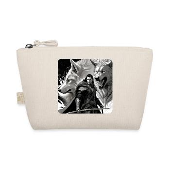 Loki with Fenri's Wolf Asgard Ragnarok - Organic Pouch - nature - Front