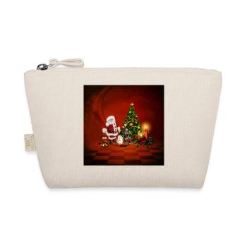 Santa Claus with hedgehog and dog brings happiness - Organic Pouch - nature - Front