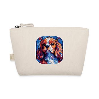 Buntes King Charles Cavalier Hundeaquarell - Bio-Täschchen - Natur - Vorne