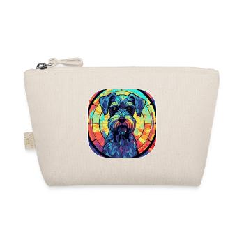 Aquarelle de race de chien miniature Shnauzer colorée - Trousse biologique - nature - Devant