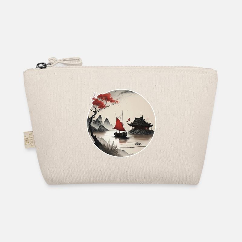 Asiatische Landschaft Bio-Täschchen