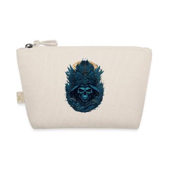 crane squelette samouraï bleu - blue samurai skull - Trousse biologique - nature - Devant