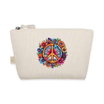 Peace Love Mandala 60er Jahre Sticker - Bio-Täschchen - Natur - Vorne
