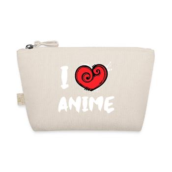 Manga Ich Liebe Anime Statement Trickfilm Herz - Bio-Täschchen - Natur - Vorne