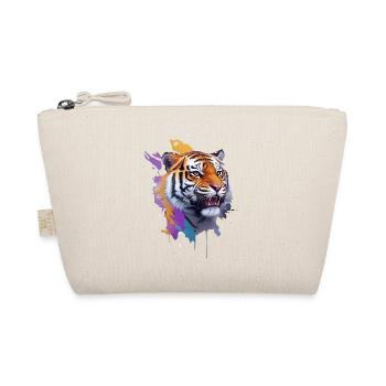 sticker tiger - Bio-Täschchen - Natur - Vorne