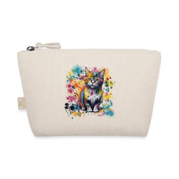 cute colorful cat for cat fans - Organic Pouch - nature - Front
