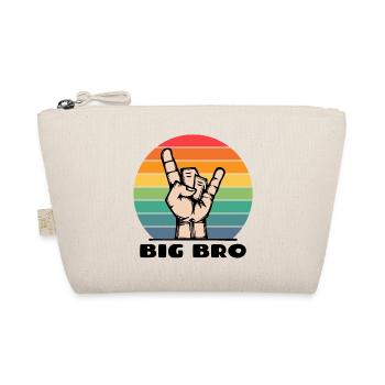 Bruderherz Bro Cooler Spruch Stolzer Großer Bruder - Bio-Täschchen - Natur - Vorne