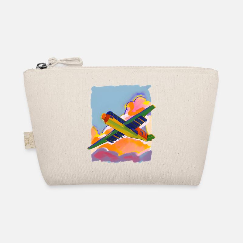 Airplane painted - Organic Pouch - nature