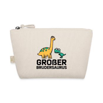 Geschwisterliebe Dino Bro Bruderherz Großer Bruder - Bio-Täschchen - Natur - Vorne