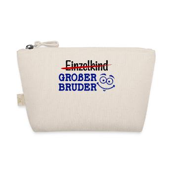 Großer Bruder Statement Einzelkind Geschwister - Bio-Täschchen - Natur - Vorne