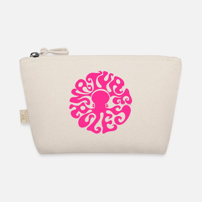 NATURE RULES! Psychedelic Octopus Sixties Magenta Organic Pouch