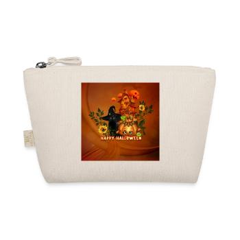 Happy halloween I wish you the cute pumpkin and the g - Organic Pouch - nature - Front