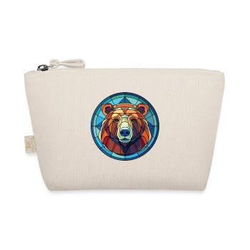 Bear Colorful Watercolor Animal Pet Illustration - Organic Pouch - nature - Front