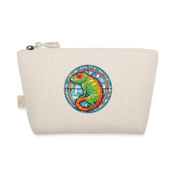 Chameleon Colorful Watercolor Animal Illustration - Organic Pouch - nature - Front