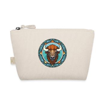 Bison Colorful Watercolor Animal Pet Illustration - Organic Pouch - nature - Front