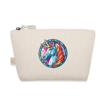 Unicorn Colorful Watercolor Animal Illustration - Organic Pouch - nature - Front