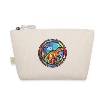 Dinosaur Colorful Watercolor Animal Illustration - Organic Pouch - nature - Front