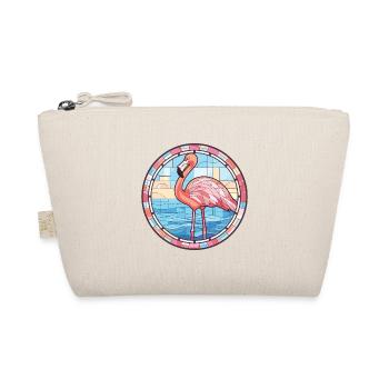Flamingo Colorful Watercolor Animal Illustration - Organic Pouch - nature - Front