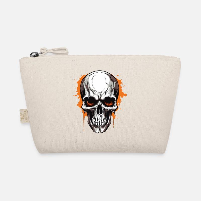 Orange Skull Splash Gothic Trousse biologique