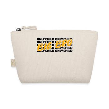 Bro Statement Big Brother Only Child Brother Heart - Organic Pouch - nature - Front