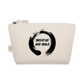 Enso cercle zen avec texte 'respirer et rire' - Trousse biologique - nature - Devant